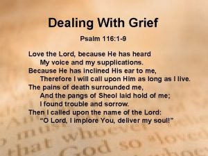 Psalms for grief