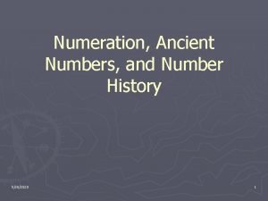 Ancient numbers