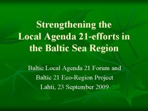 Local agenda 21