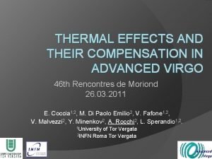 THERMAL EFFECTS AND THEIR COMPENSATION IN ADVANCED VIRGO