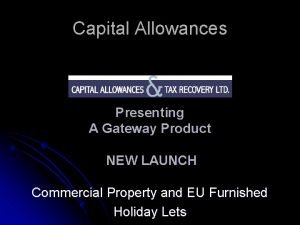 Capital allowances list c