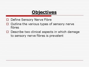 Sensory nerve types