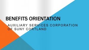 Auxiliary services corporation of suny cortland