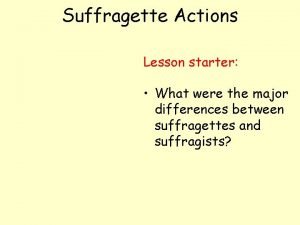 Watch suffragette