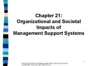 Chapter 21 Organizational and Societal Impacts of Management