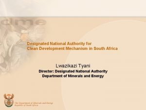 Designated National Authority for Clean Development Mechanism in