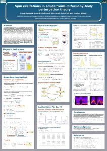 Spin excitations in solids from abinitiomanybody perturbation theory