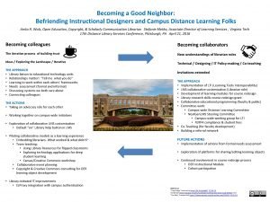 Becoming a Good Neighbor Befriending Instructional Designers and