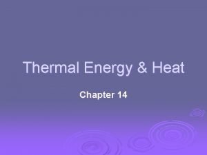 Thermal energy in states of matter