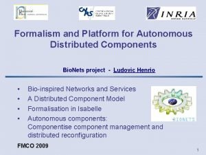 Formalism and Platform for Autonomous Distributed Components Bio
