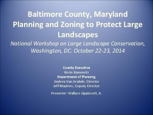 Baltimore county planning