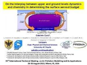 On the interplay between upper and ground levels