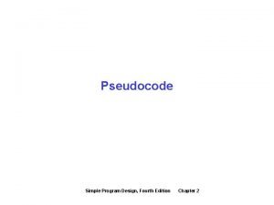 Basic computer operations in pseudo-code