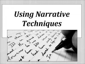 Narrative techniques