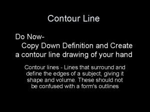 Cross contour drawing definition