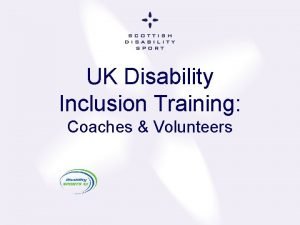 UK Disability Inclusion Training Coaches Volunteers Facts and