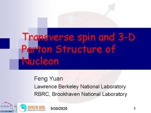 Transverse spin and 3 D Parton Structure of