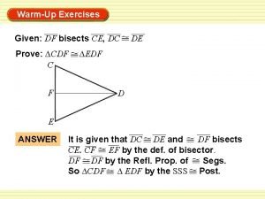 If line n bisects ce find cd