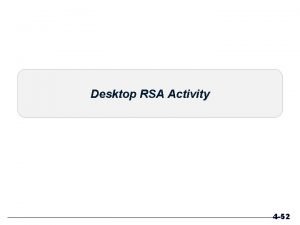 Desktop RSA Activity 4 52 Desktop RSA Activity