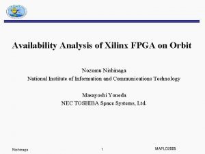 Availability Analysis of Xilinx FPGA on Orbit Nozomu