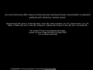 Survival outcomes after rescue extracorporeal cardiopulmonary resuscitation in