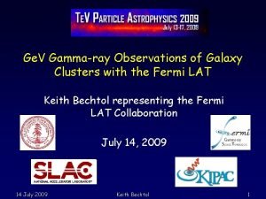 Ge V Gammaray Observations of Galaxy Clusters with