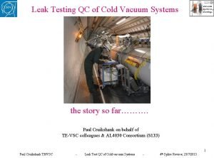 Leak qc of