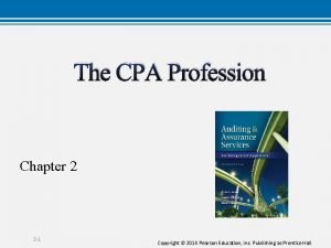 The cpa profession chapter 2