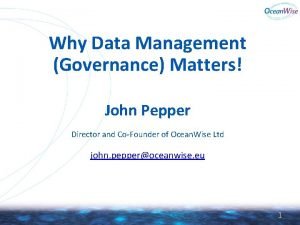 Why data governance matters