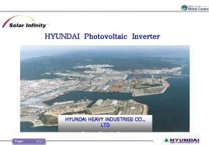 HYUNDAI Photovoltaic Inverter HYUNDAI HEAVY INDUSTRIES CO LTD