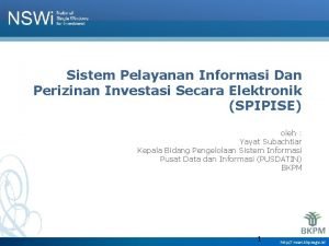 Sistem Pelayanan Informasi Dan Perizinan Investasi Secara Elektronik