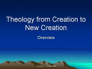 New creation theology