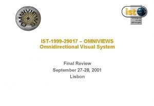 IST1999 29017 OMNIVIEWS Omnidirectional Visual System Final Review