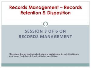 Nara records retention policy