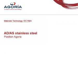 Materials Technology EC RN ADAS stainless steel Position