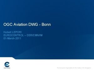 OGC Aviation DWG Bonn Hubert LEPORI EUROCONTROL DSRCMNIM