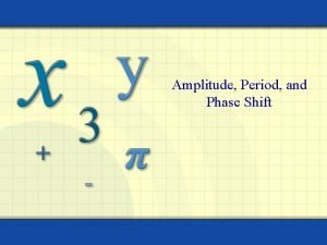 Find amplitude, period, and phase shift y=3cos(1/4x)