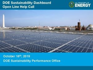 Doe sustainability dashboard