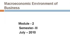 Importance of macroeconomics