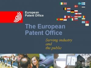 Click to edit Master subtitle style European Patent