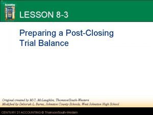 Post closing trial balance definition