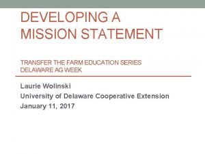Farm mission statement examples