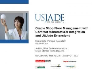 Oracle shop floor management