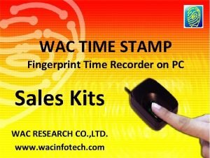 WAC TIME STAMP Fingerprint Time Recorder on PC
