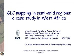 GLC mapping in semiarid regions a case study