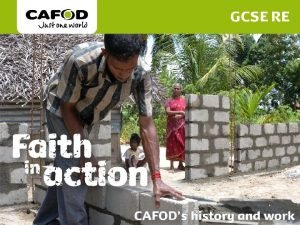 What does cafod do