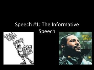 Speech 1 The Informative Speech Main objectives Practice