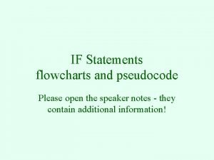 If then else pseudocode and flowchart