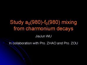 Study a 0980f 0980 mixing from charmonium decays