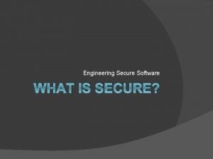 What is software security